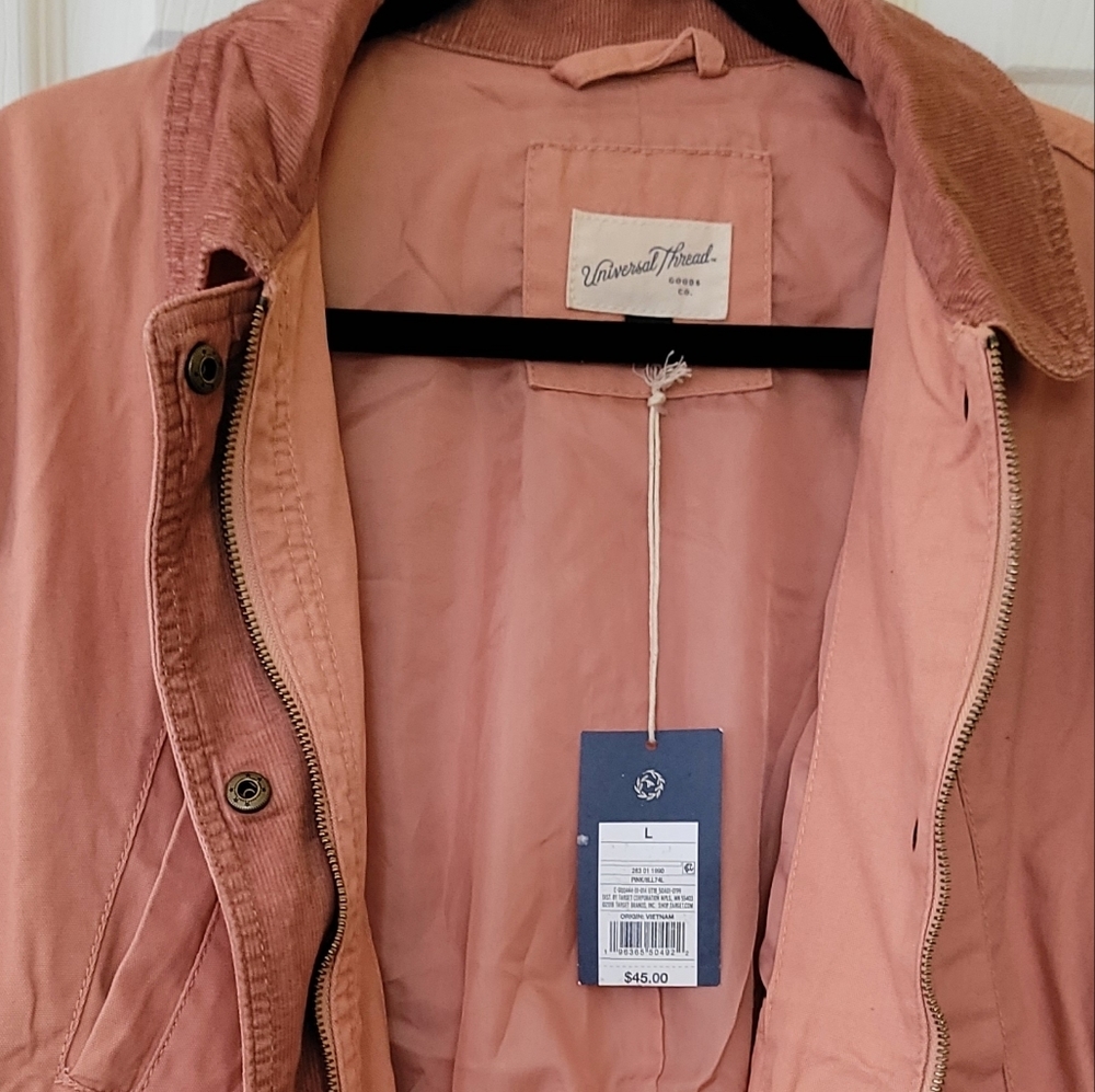 NWT  Women's Utility  Jacket. Size Large. Color Peach. - Picture 3 of 6